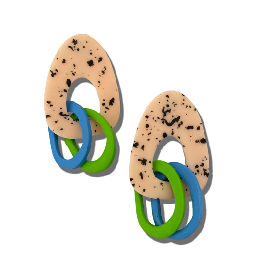 LU EARRINGS GREEN/BLUE